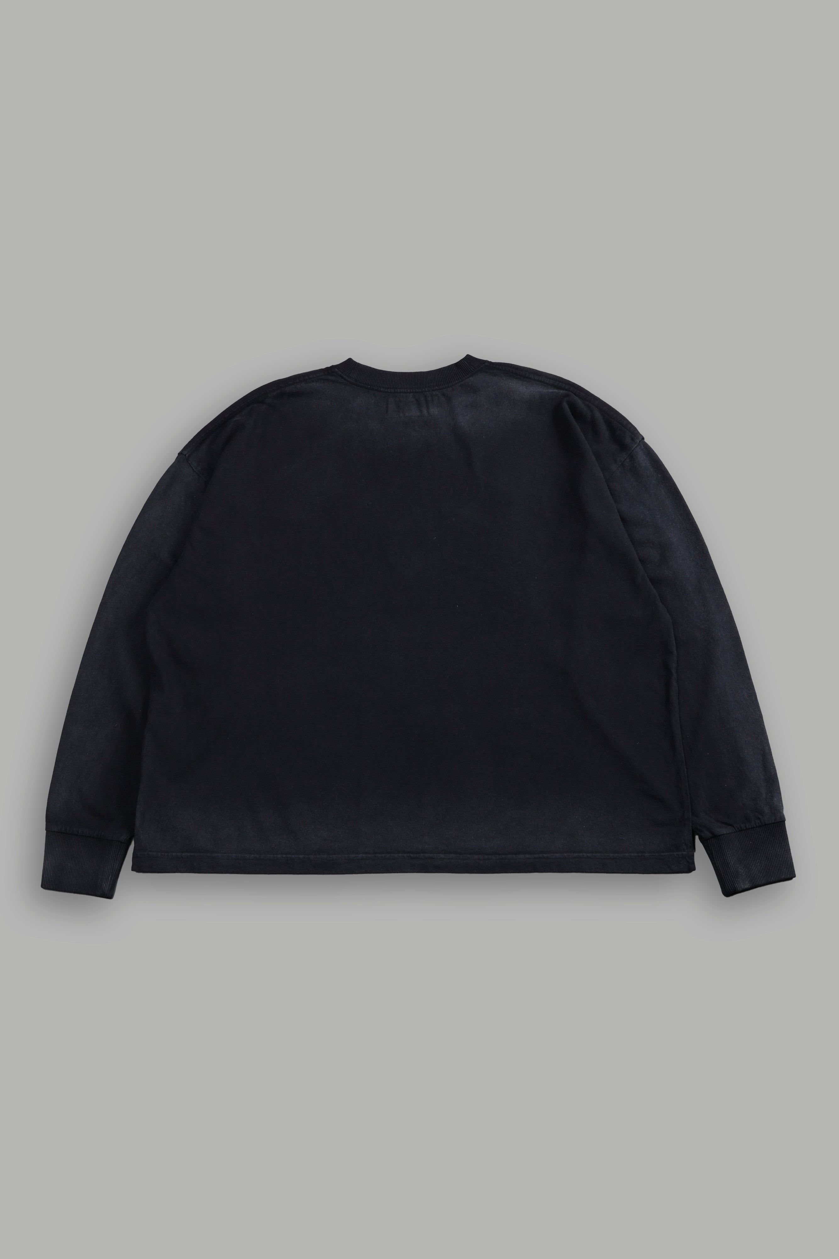 Nightmare Grunge "Box Cut" L/S Tee in Black Drift Wash — imagem 2