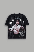 Bruce Lee Flame Premium Oversized Tee in Black — imagem 1