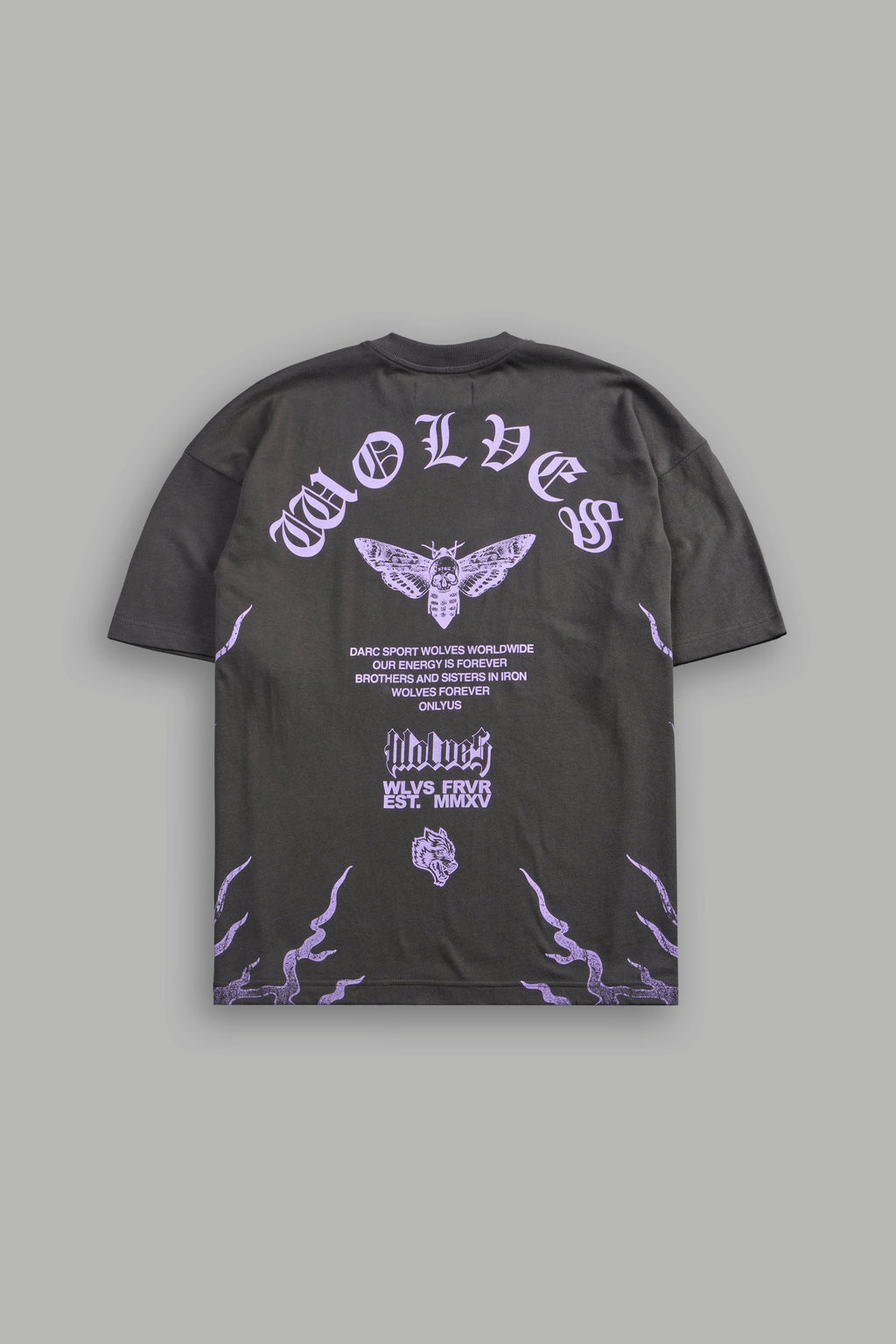 Wolves Never Back Down V2 Premium Oversized Tee in Wolf Gray — imagem 1