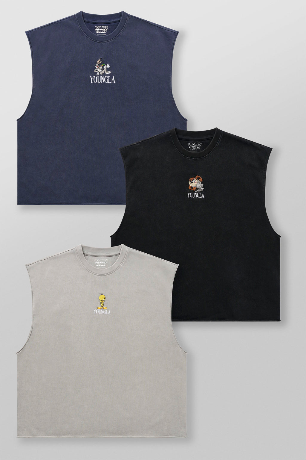 3107 - Looney Tunes Embroidered Cut-offs — imagem 1