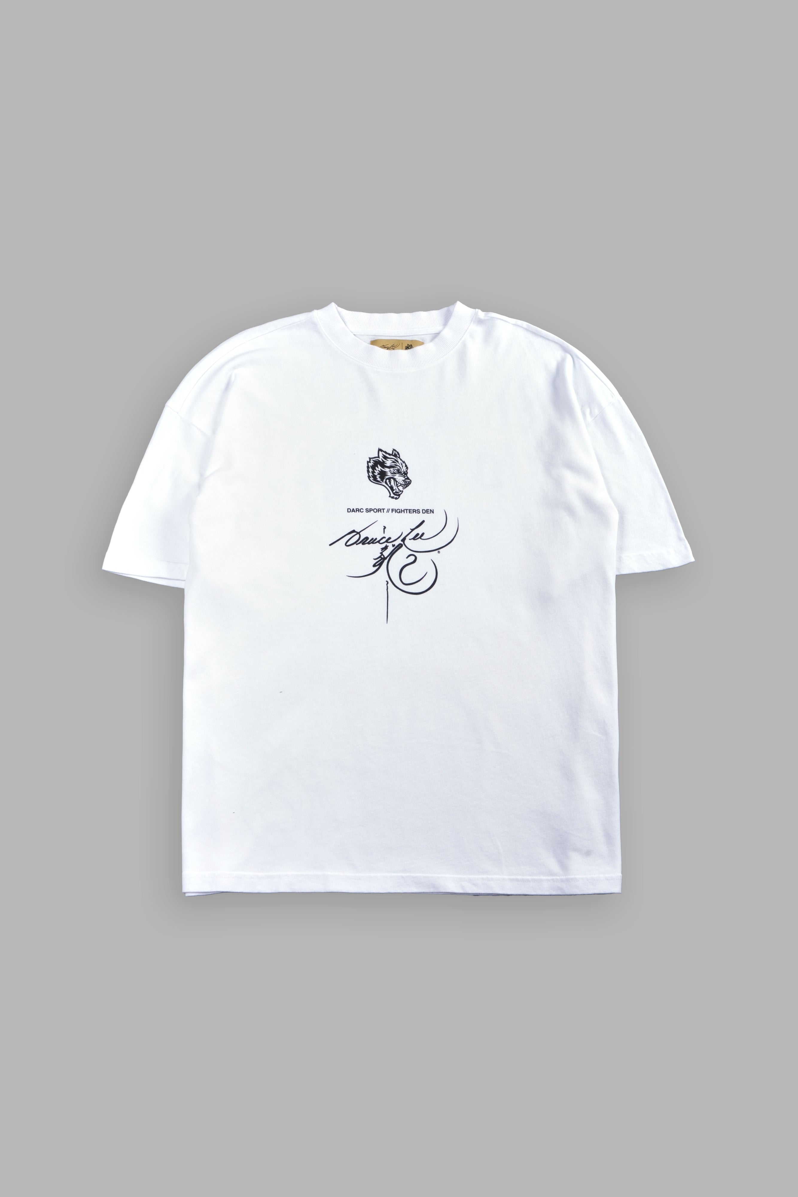 Bruce Lee Flame Premium Oversized Tee in White — imagem 3