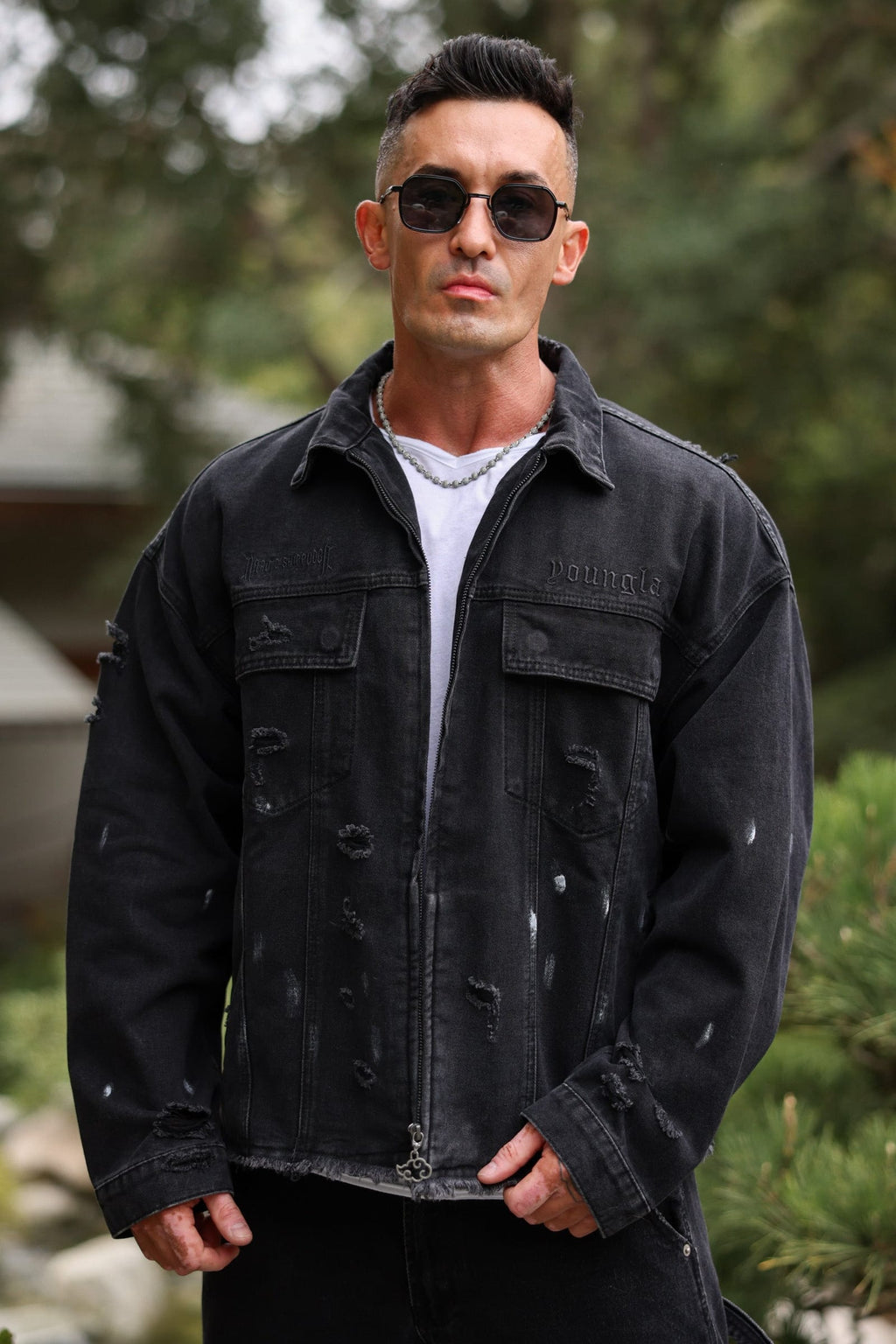 5133 - Naruto Distressed Denim Jackets — imagem 5