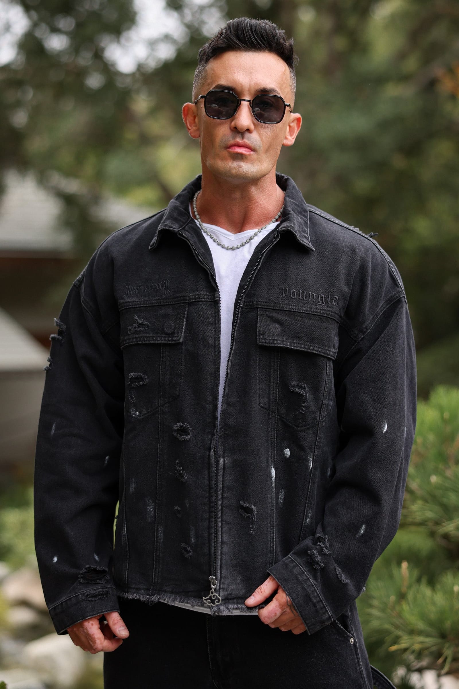 5133 - Naruto Distressed Denim Jackets — imagem 5
