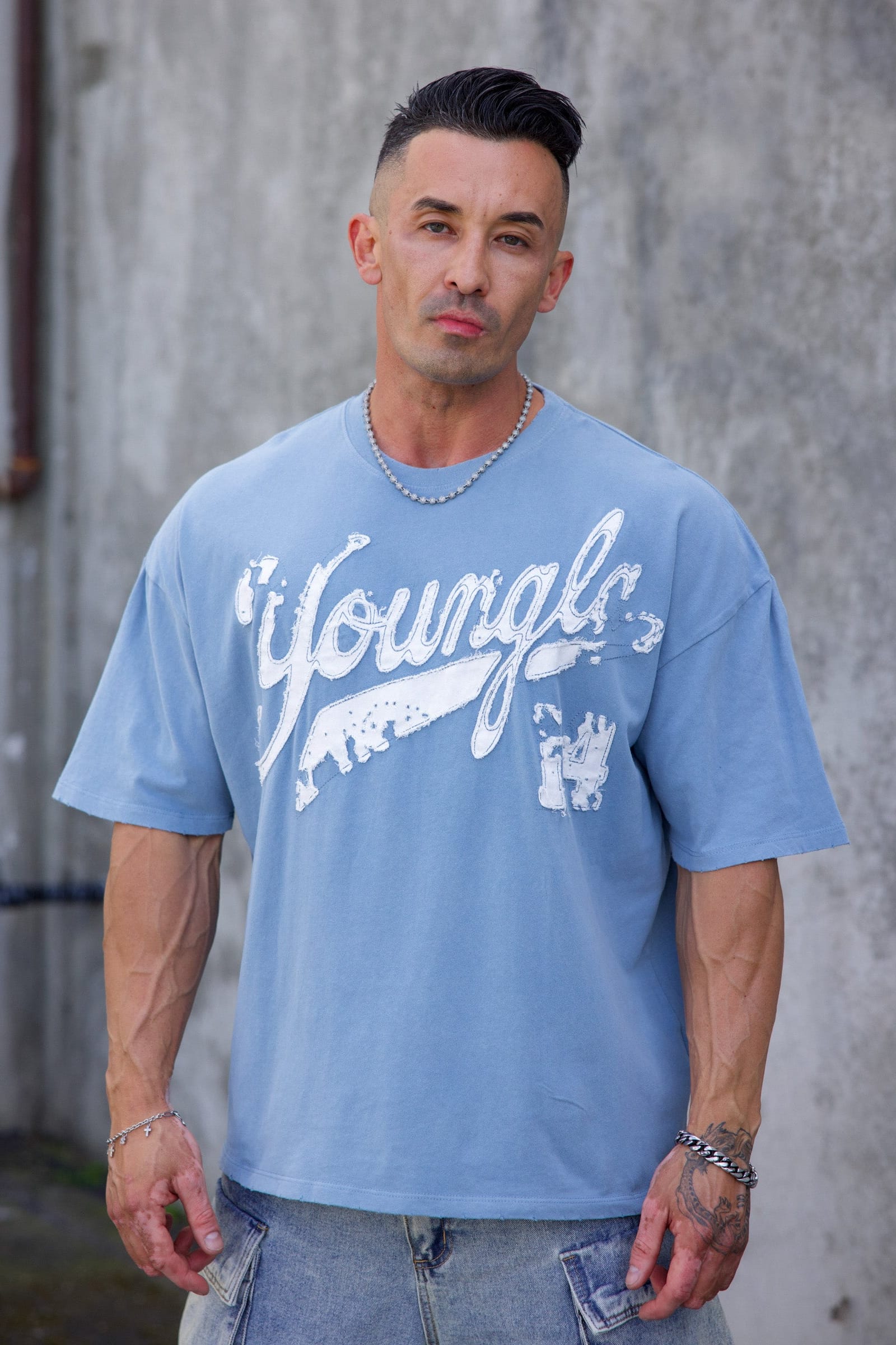 4182 - Distressed Script Tees — imagem 3