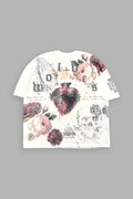Darc Corazon Premium Oversized Tee In Cream