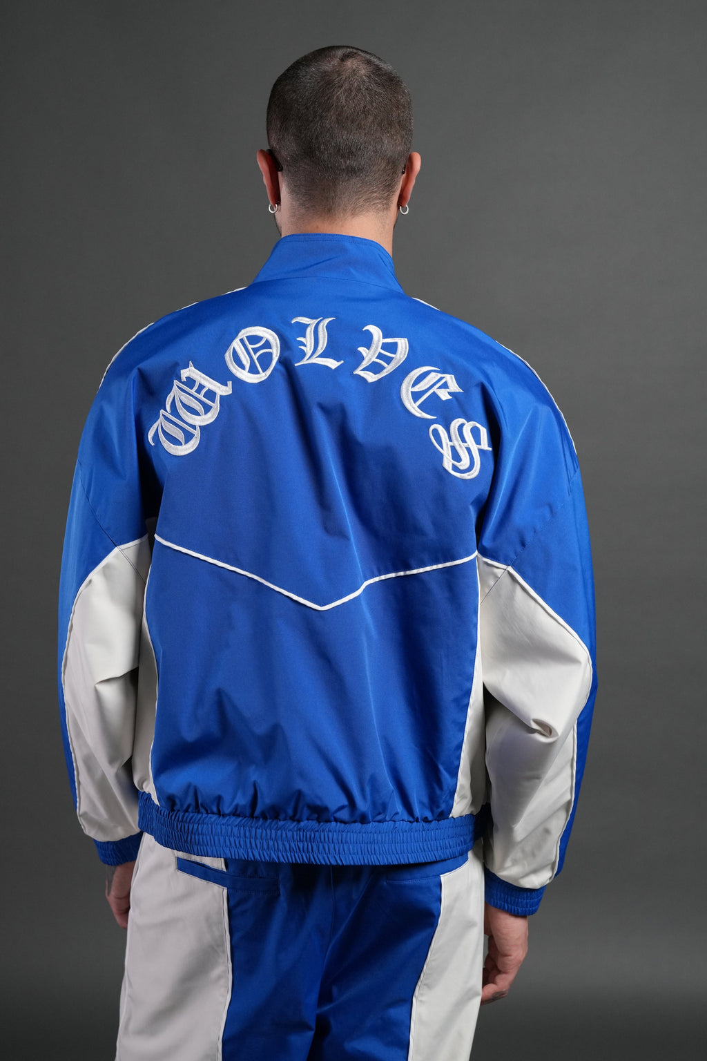 Wolf Chopper Quinn Track Jacket in Darc Cobalt/Cream - imagem 2