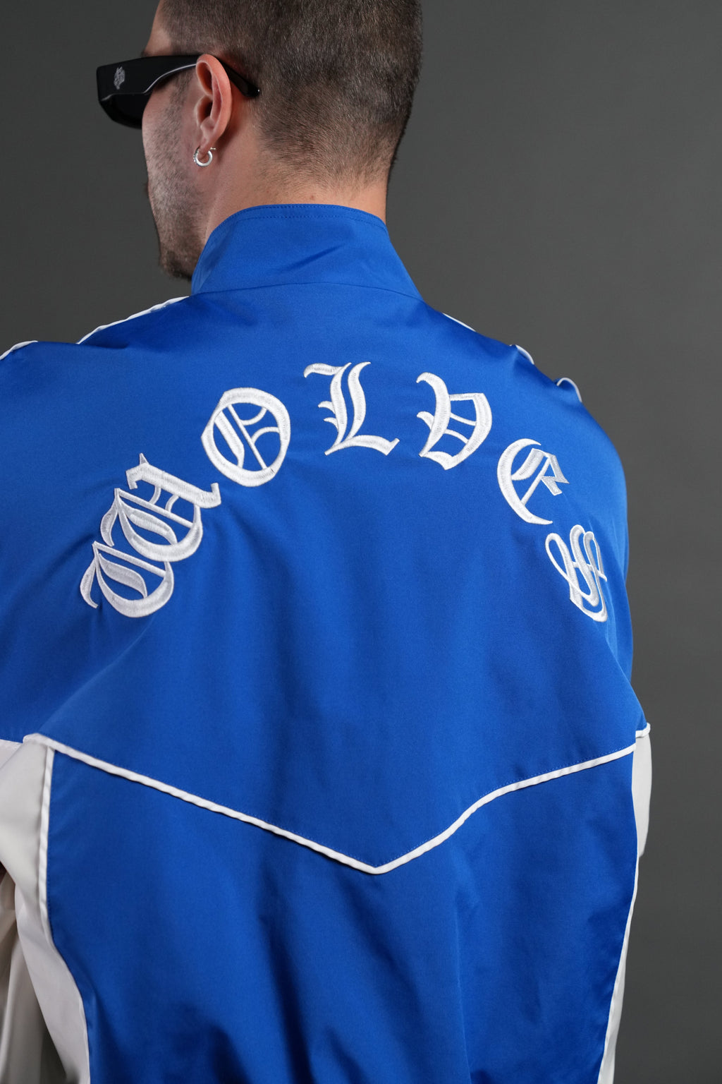 Wolf Chopper Quinn Track Jacket in Darc Cobalt/Cream - imagem 8