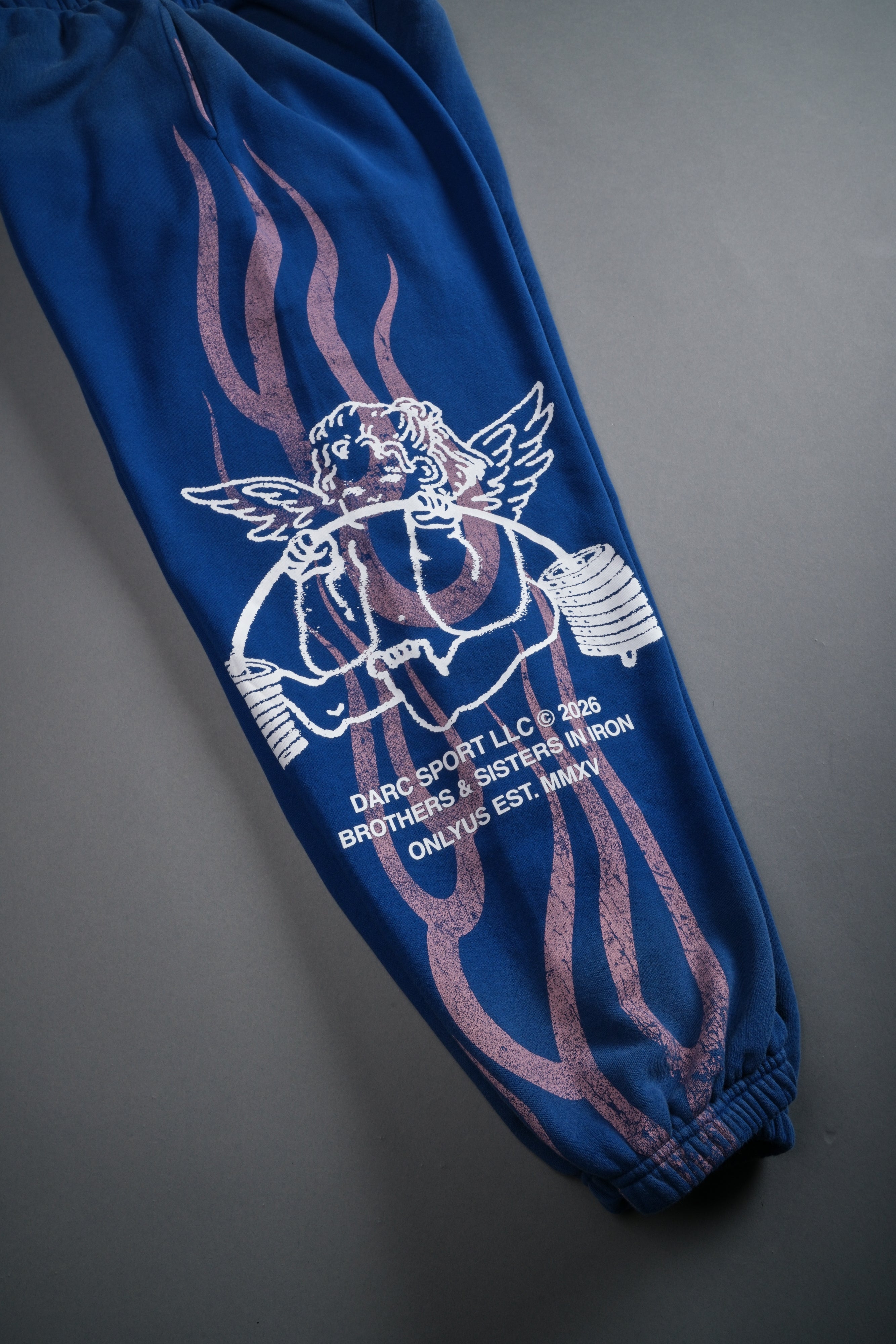 Powerhouse of the Cherub Unisex Lightweight Lounger Sweat Pants in Darc Cobalt Drift Wash — imagem 17