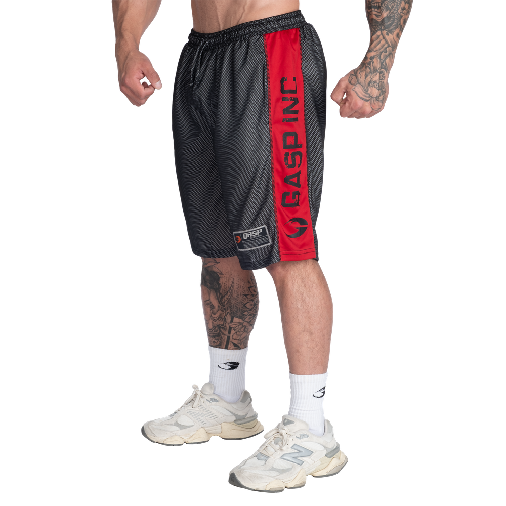 No1 Mesh Shorts 11.5” - Black/Red - imagem 1