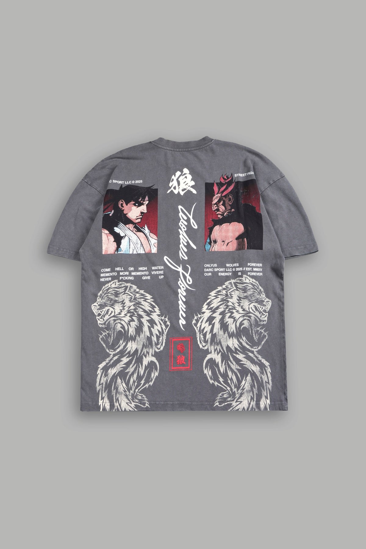 Ultimate Battle  Premium Oversized Tee In Slate Gray - imagem 1
