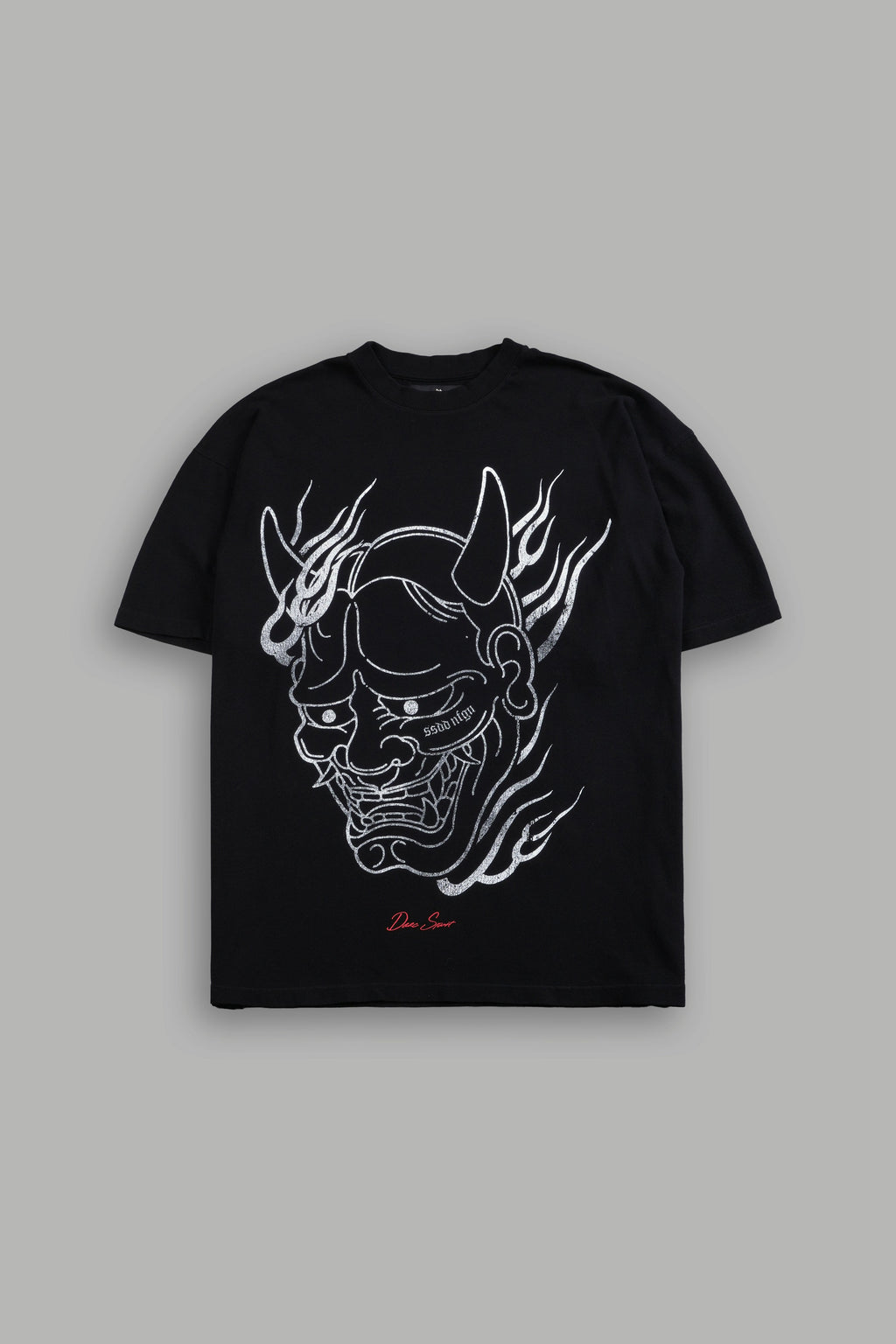 Oni Fire "Premium" Oversized Tee in Black — imagem 1
