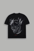 Oni Fire "Premium" Oversized Tee in Black — imagem 1