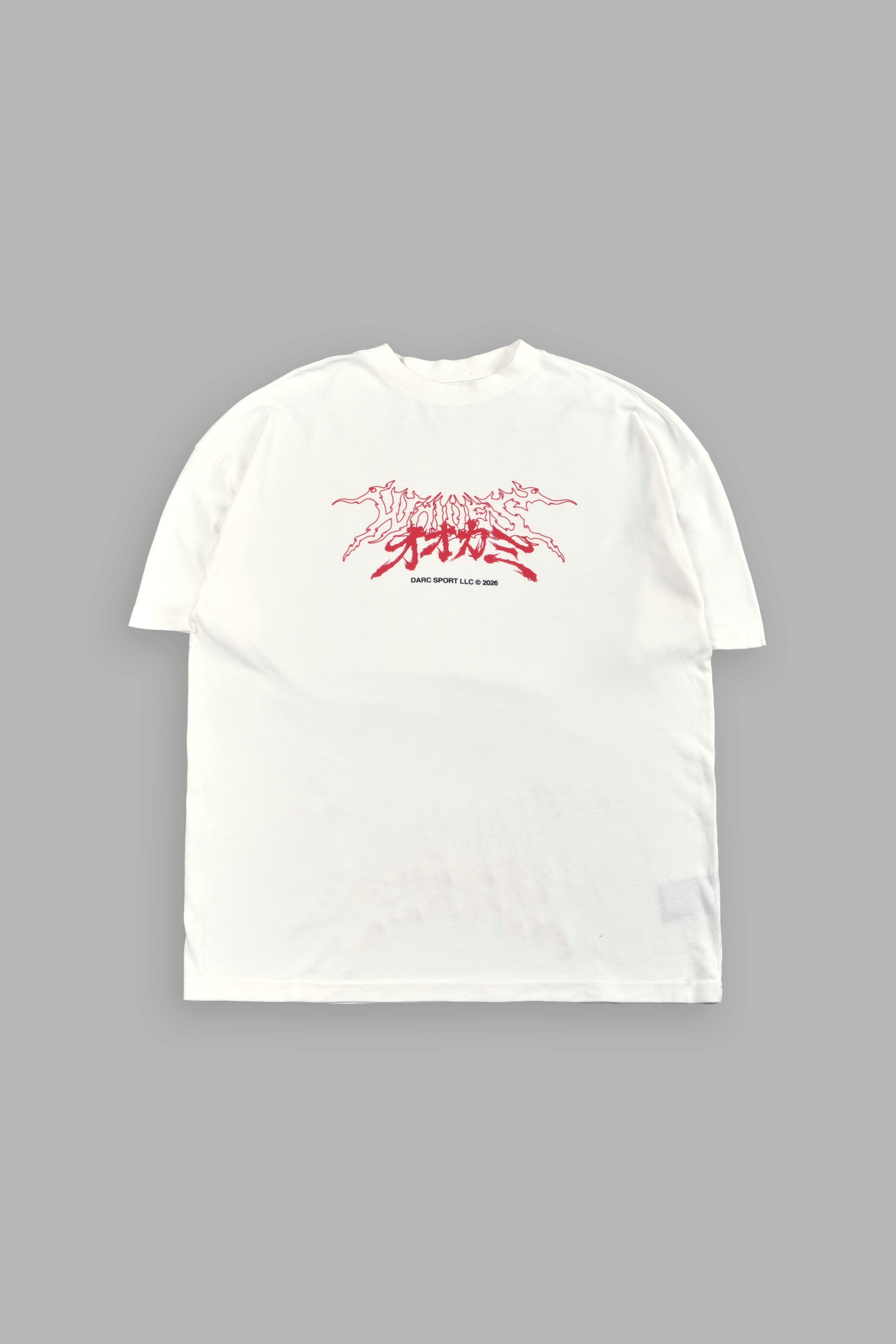 Samurai And The Wolf Premium Oversized Tee in Cream — imagem 2