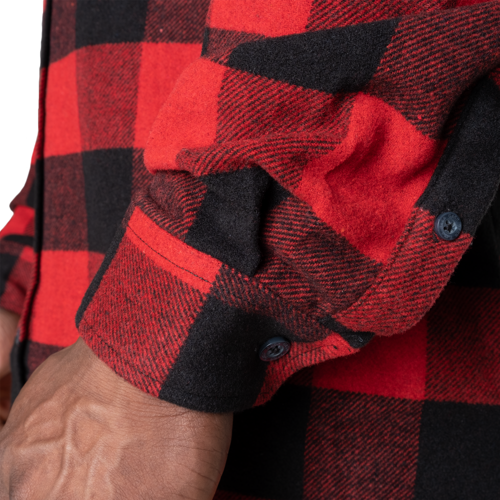 Heavy flannel shirt - Red/Black - imagem 6