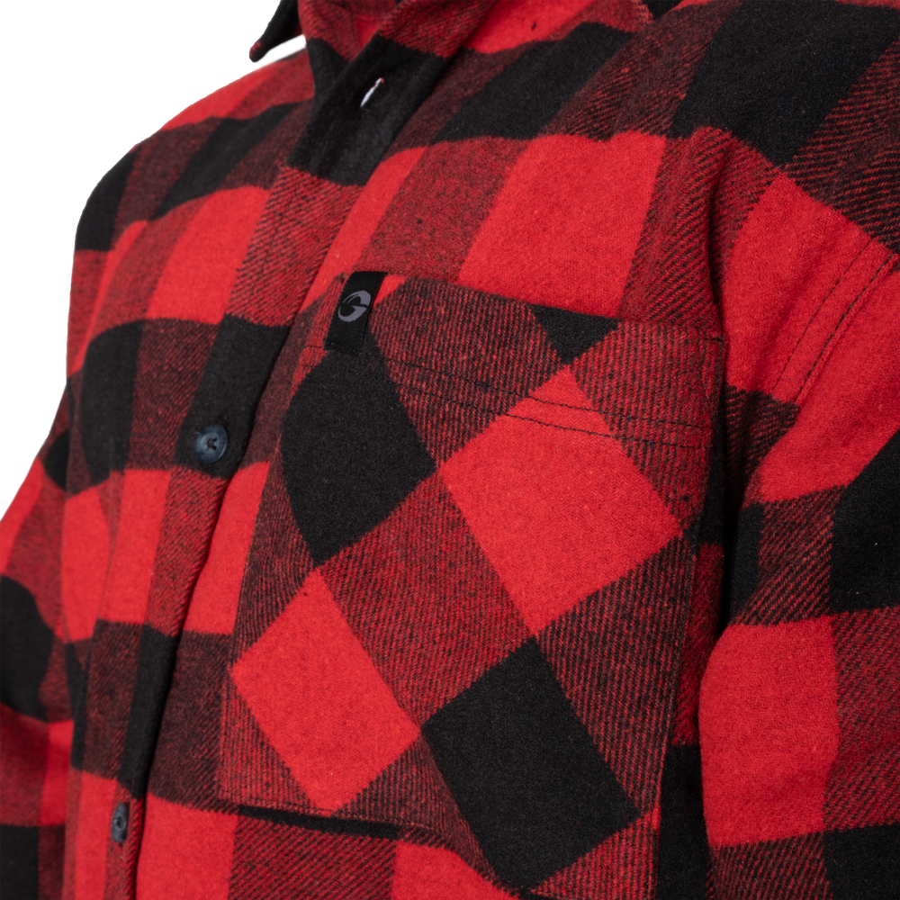 Heavy flannel shirt - Red/Black - imagem 5