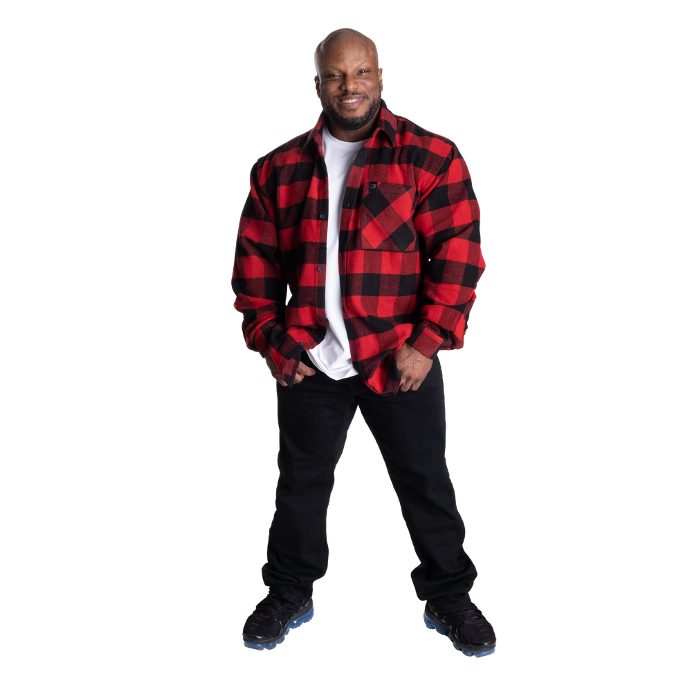 Heavy flannel shirt - Red/Black - imagem 7