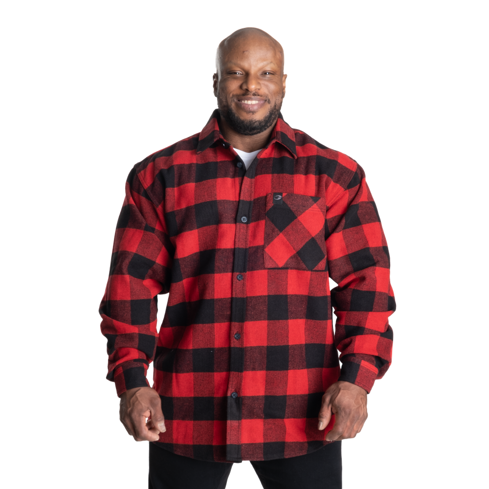 Heavy flannel shirt - Red/Black - imagem 1