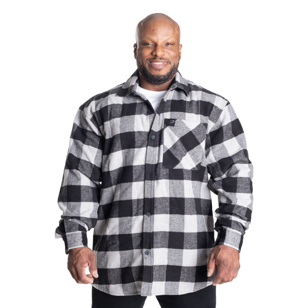 Heavy flannel shirt - Grey/Black - imagem 3