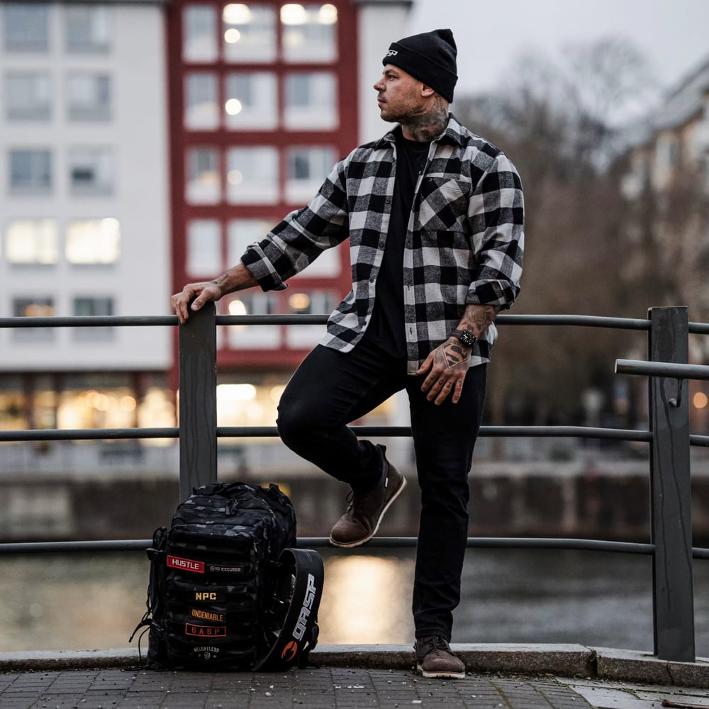 Heavy flannel shirt - Grey/Black - imagem 2