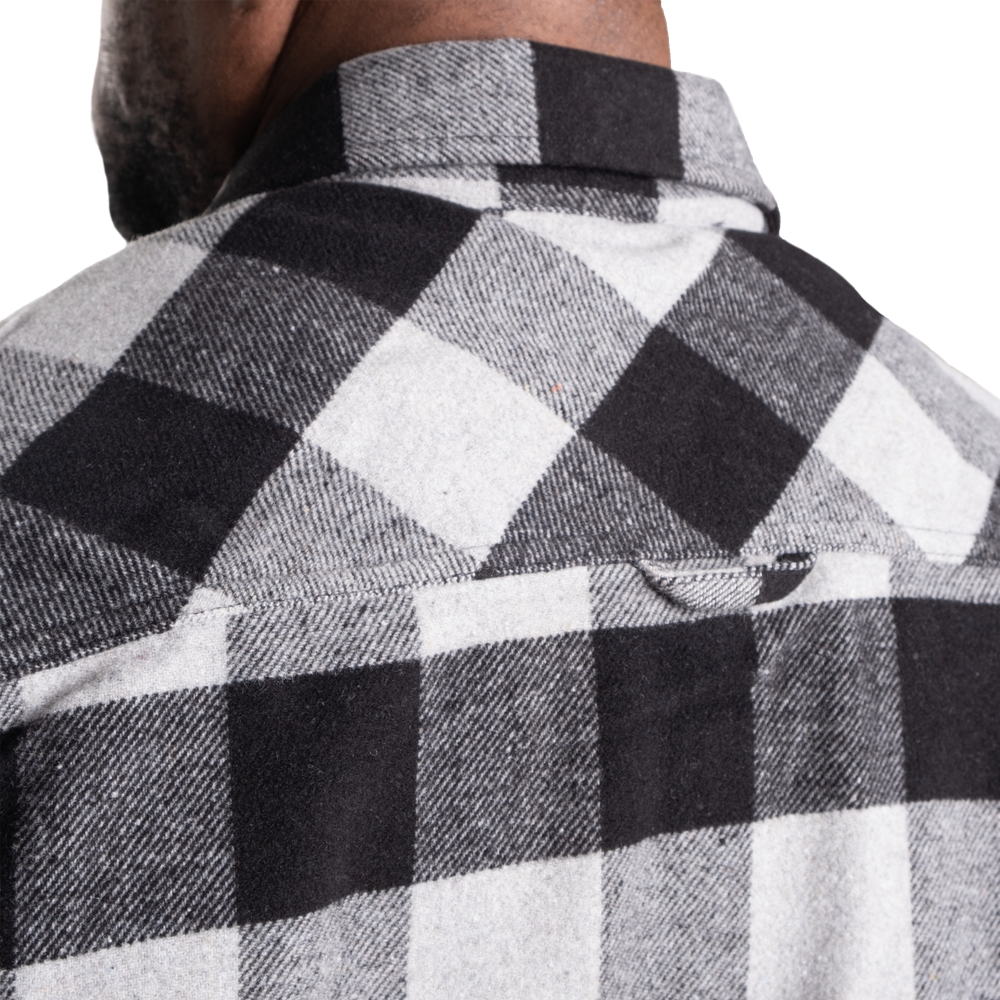 Heavy flannel shirt - Grey/Black - imagem 8