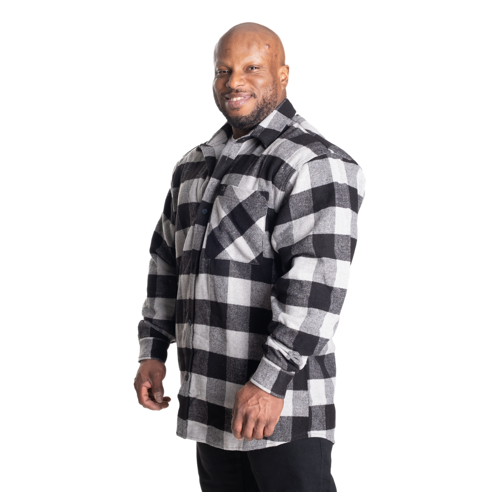 Heavy flannel shirt - Grey/Black - imagem 5