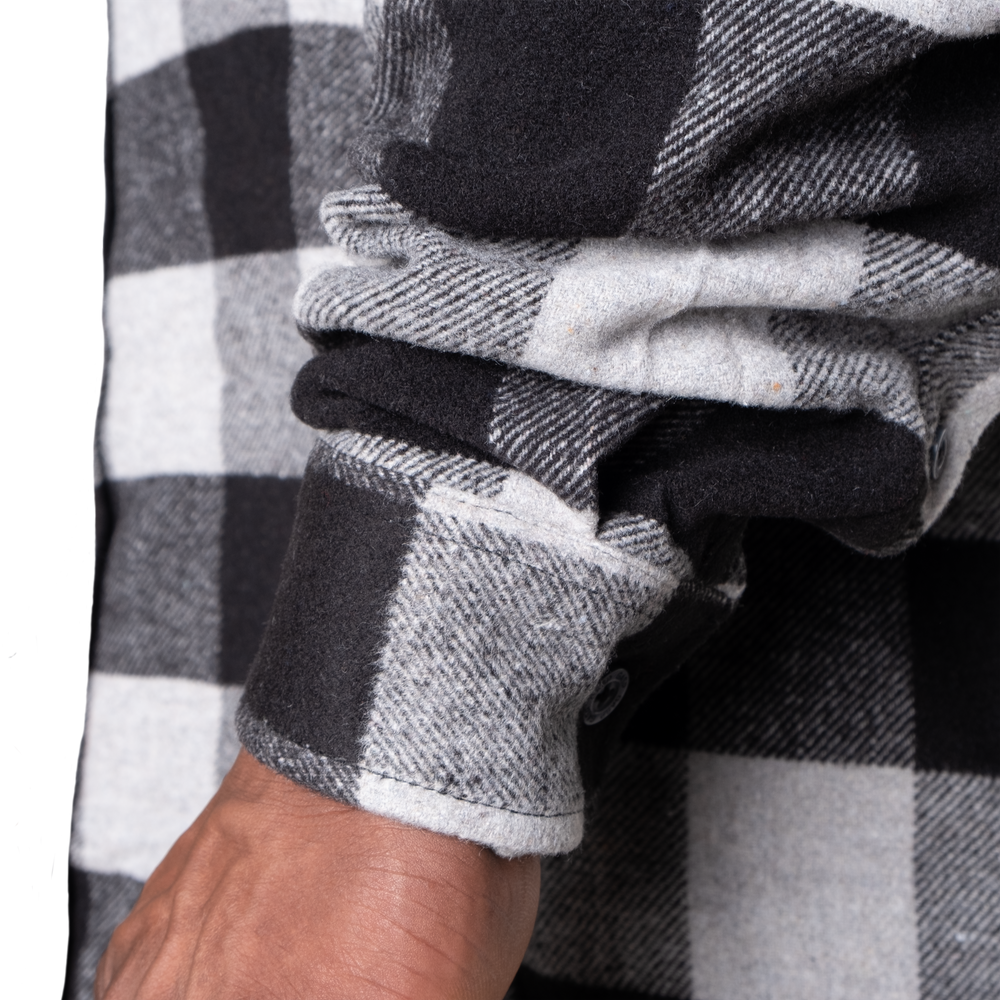 Heavy flannel shirt - Grey/Black - imagem 6