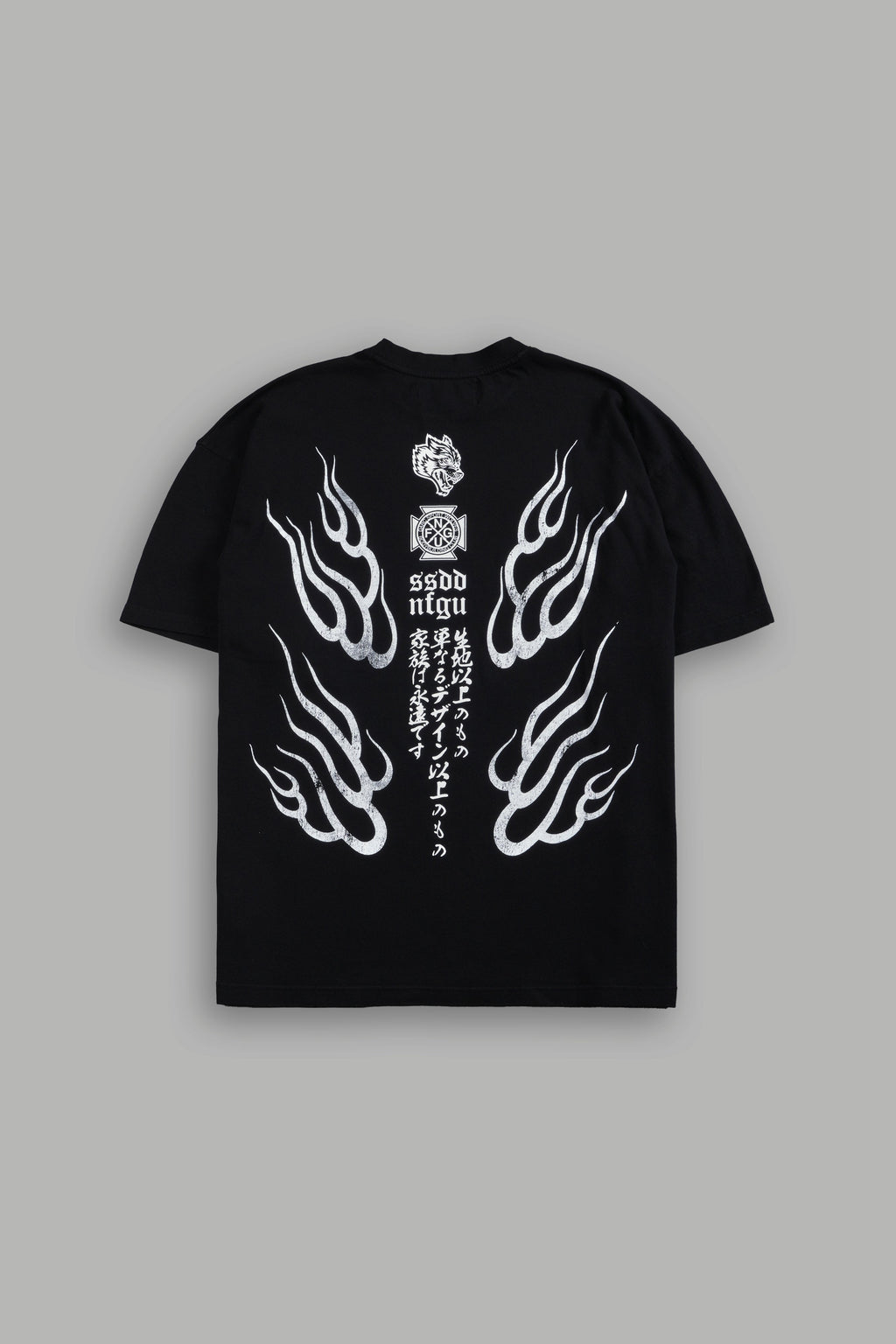 Oni Fire "Premium" Oversized Tee in Black — imagem 3
