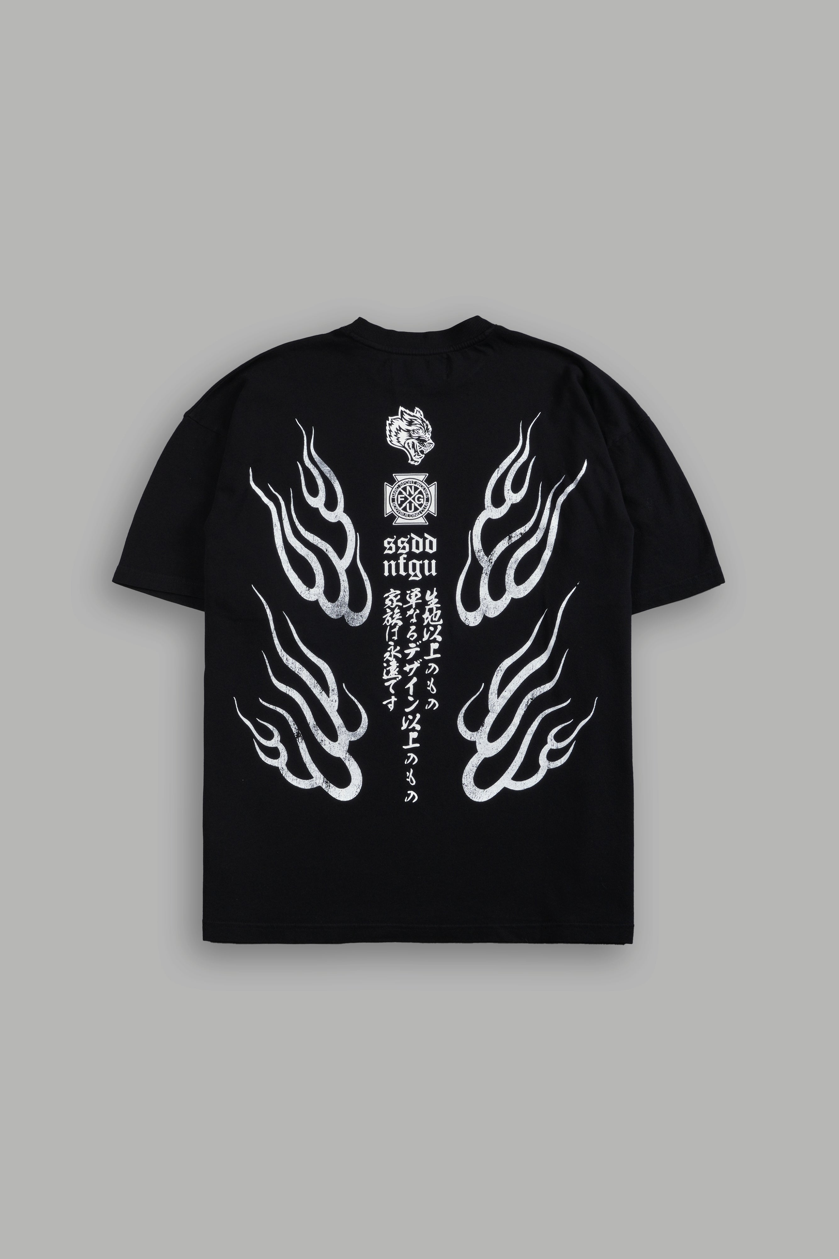 Oni Fire "Premium" Oversized Tee in Black — imagem 3