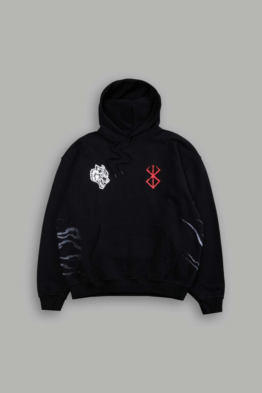 Darc Skull Knight "Side-By-Side" Bishop Hoodie in Black - imagem 2
