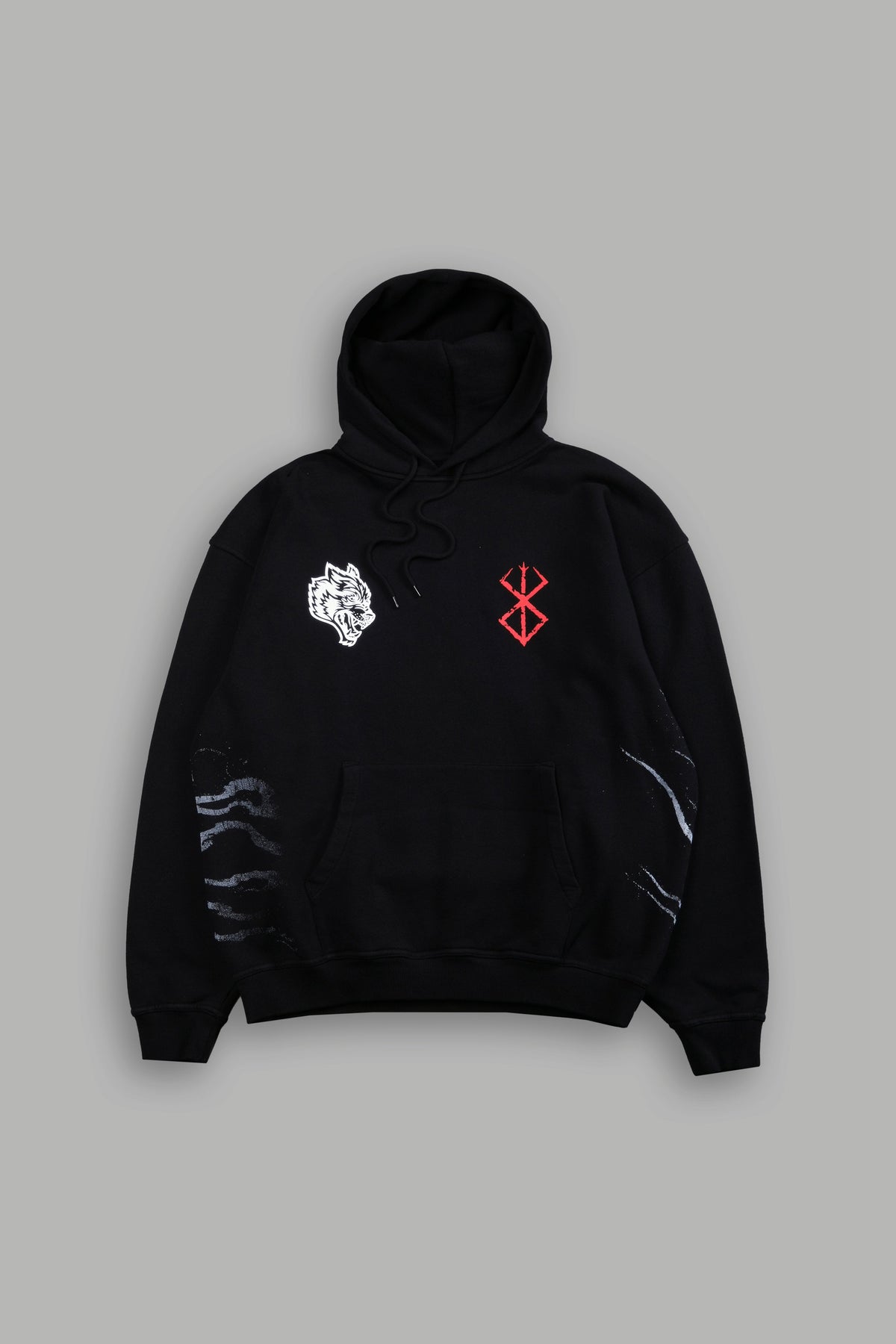 Darc Skull Knight "Side-By-Side" Bishop Hoodie in Black - imagem 2