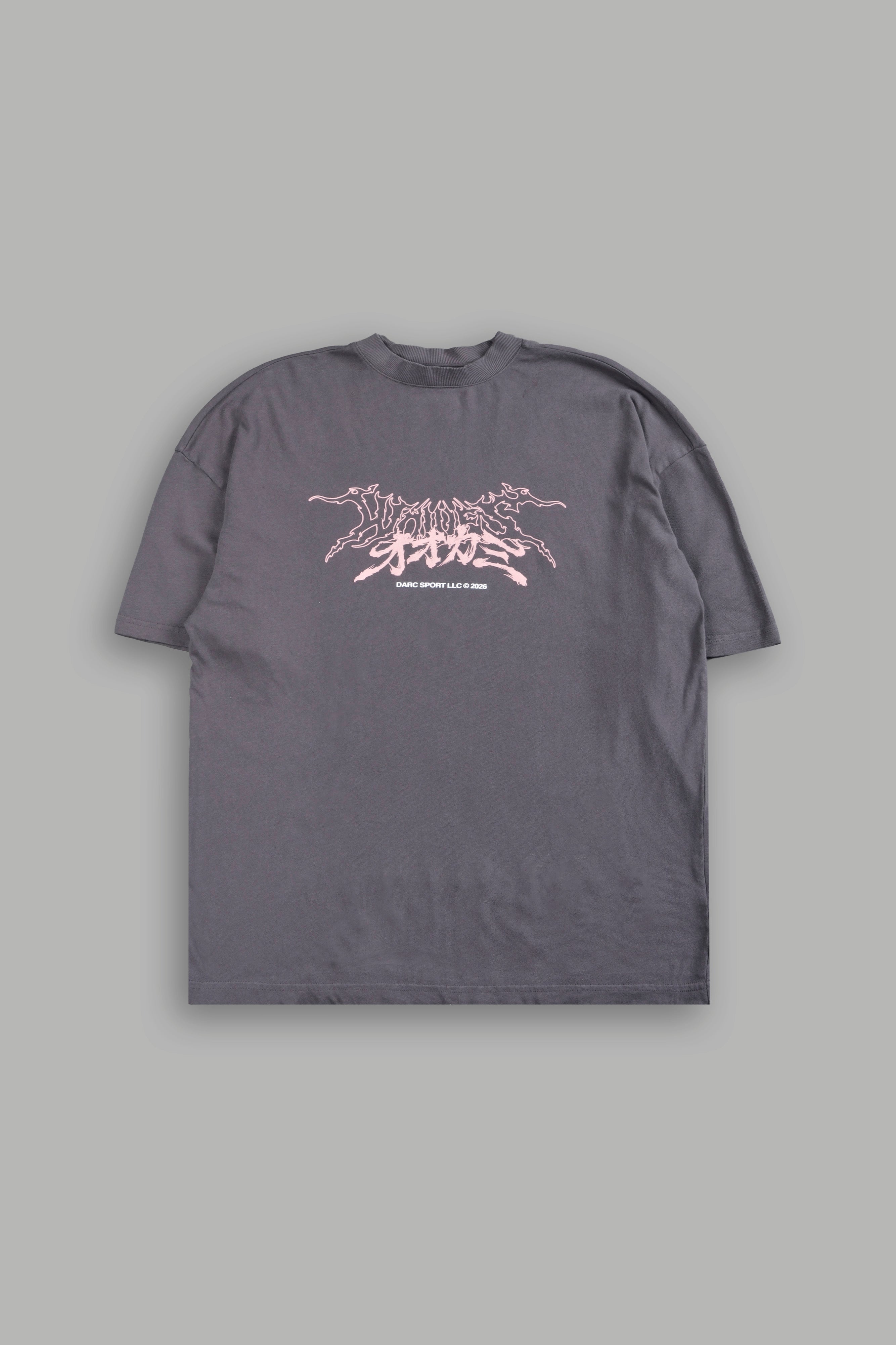 Samurai And The Wolf Premium Oversized Tee in Slate Gray — imagem 2
