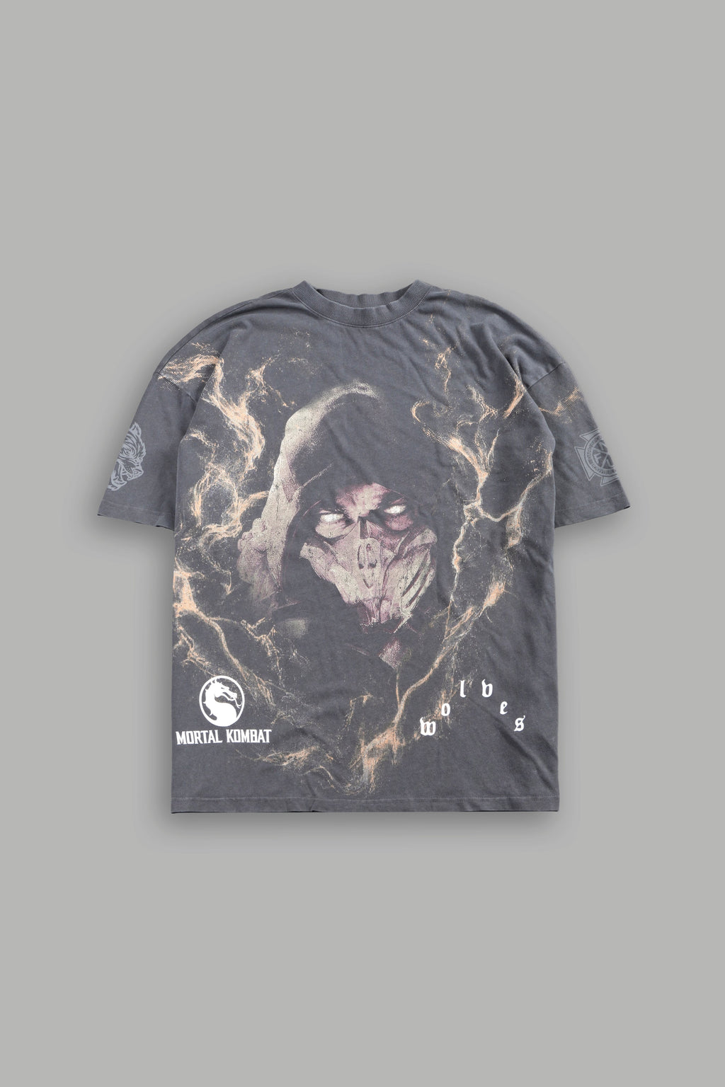 Scorpion Fire Premium Oversized Tee in Slate Gray — imagem 1