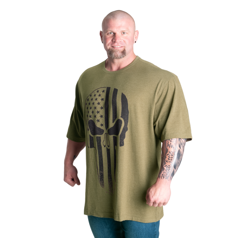 Skull Division Iron Tee - Army Green Melange - imagem 3