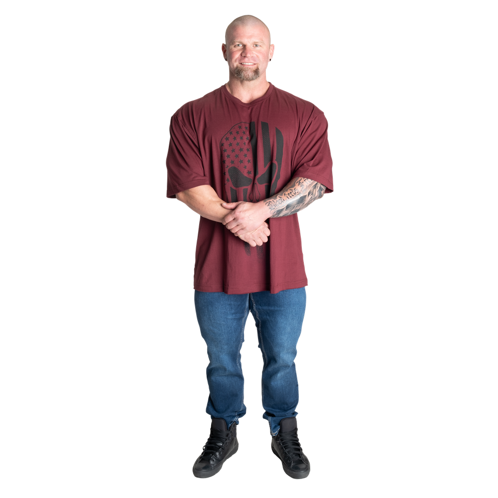 Skull Division Iron Tee - Maroon - imagem 6