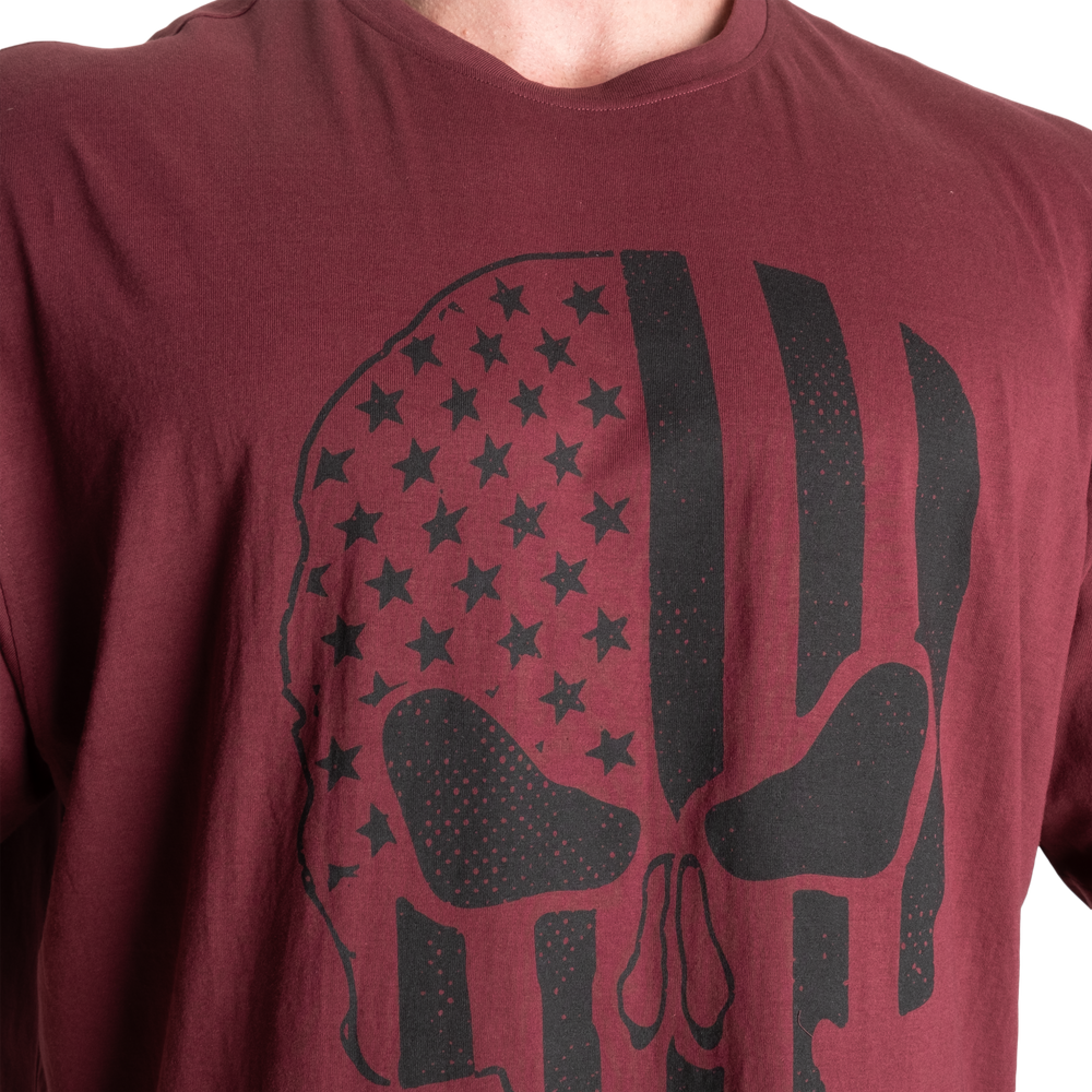 Skull Division Iron Tee - Maroon - imagem 4