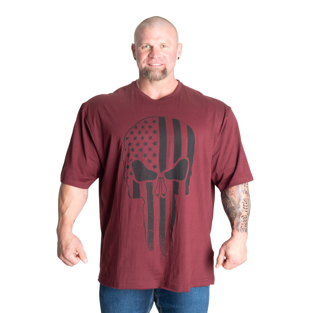 Skull Division Iron Tee - Maroon - imagem 1