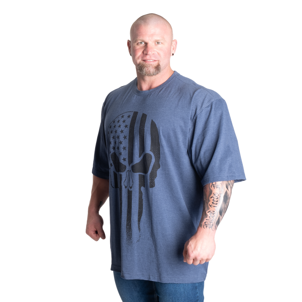 Skull Division Iron Tee - Sky Blue Melange - imagem 3