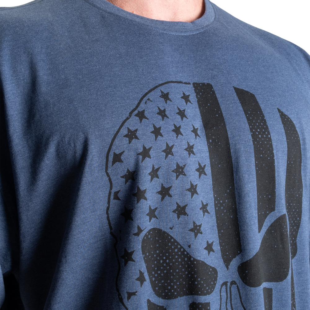 Skull Division Iron Tee - Sky Blue Melange - imagem 4