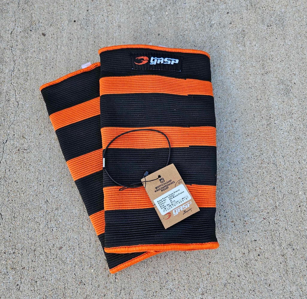 Gasp Power Knee Sleeves - Black/Flame - imagem 2