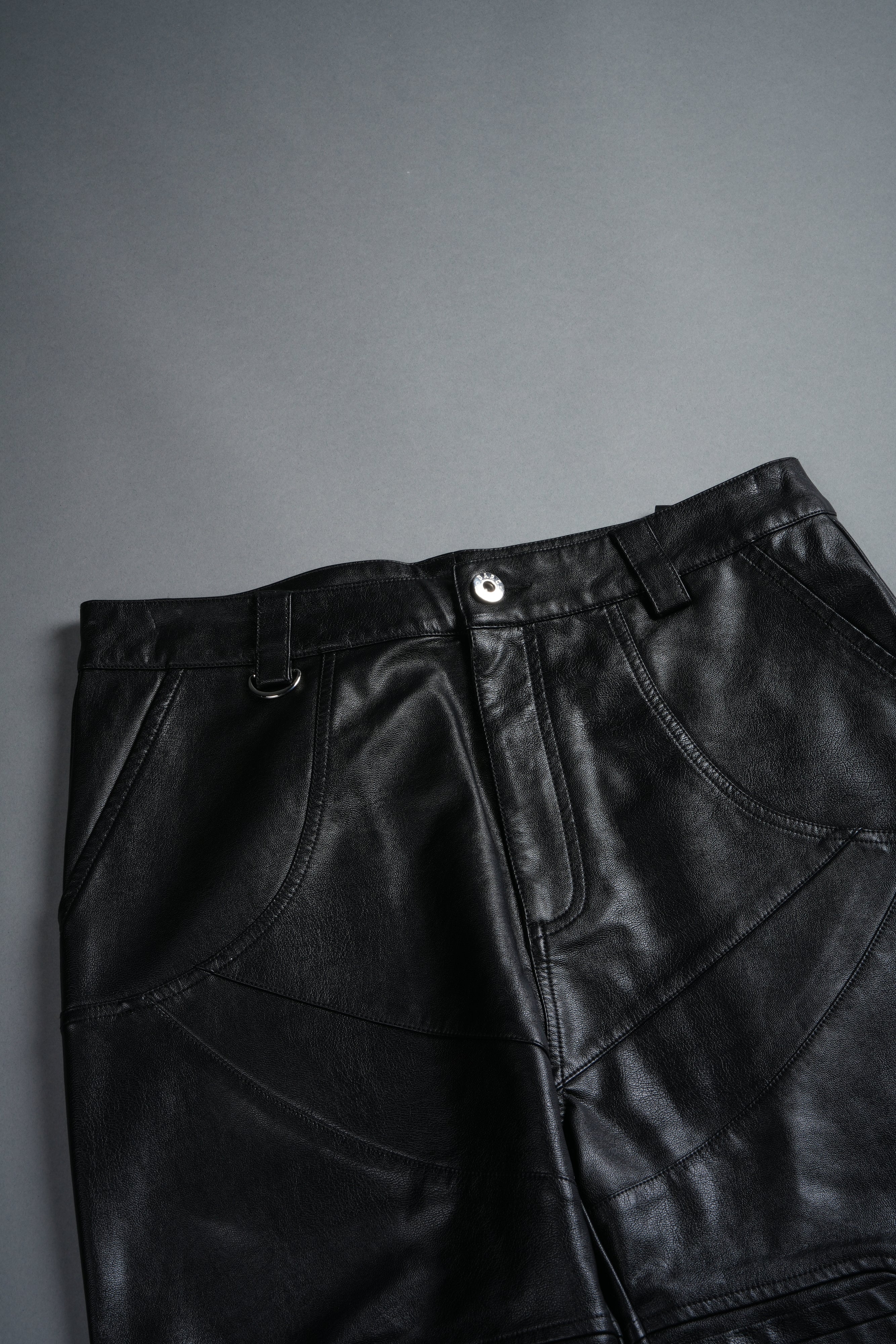 Wolves Chopper McKagan Faux Leather Pants in Black — imagem 7