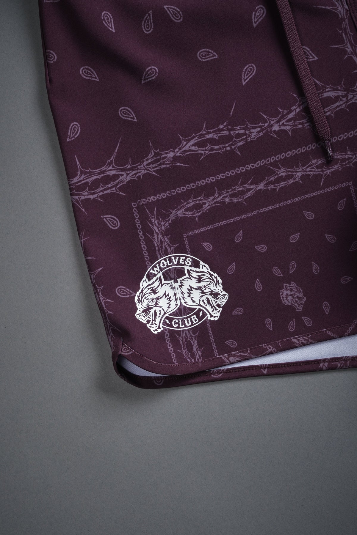 Darc Sport Wolves Club 5.5 No Weapon Stage Shorts in Cherry Wine Thorn Paisley - imagem 5