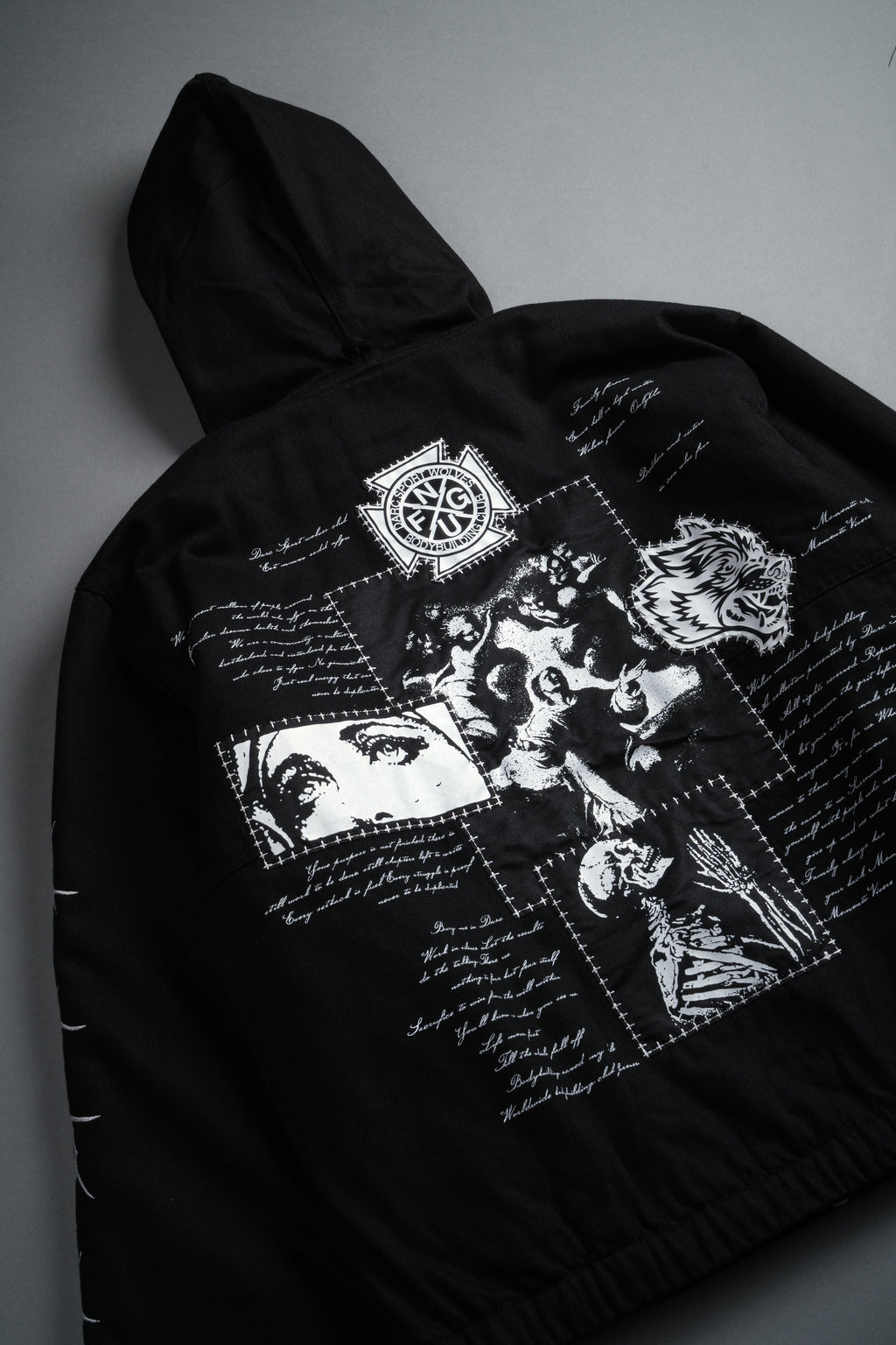Wolves Pray Calaway Jacket in Distressed Black - imagem 8