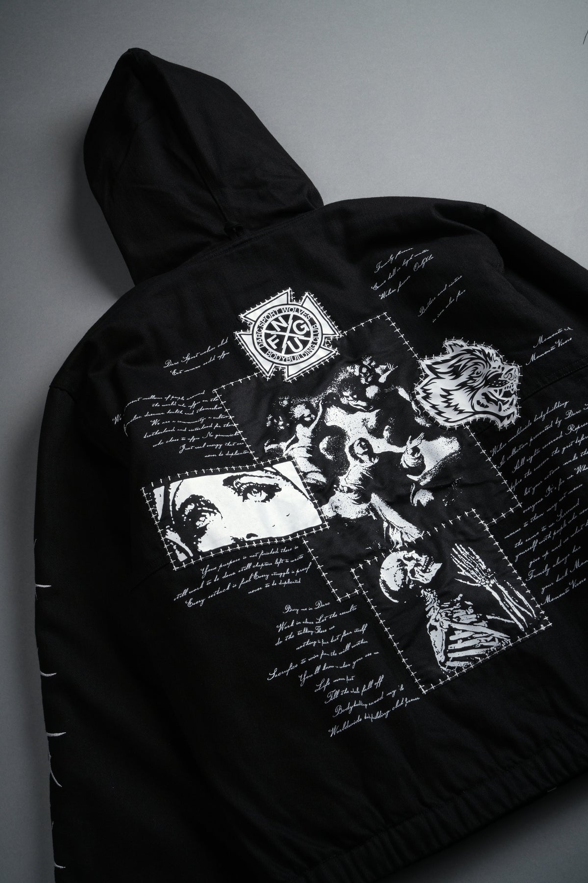 Wolves Pray Calaway Jacket in Distressed Black - imagem 8