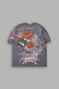 Samurai And The Wolf Premium Oversized Tee in Slate Gray — imagem 1