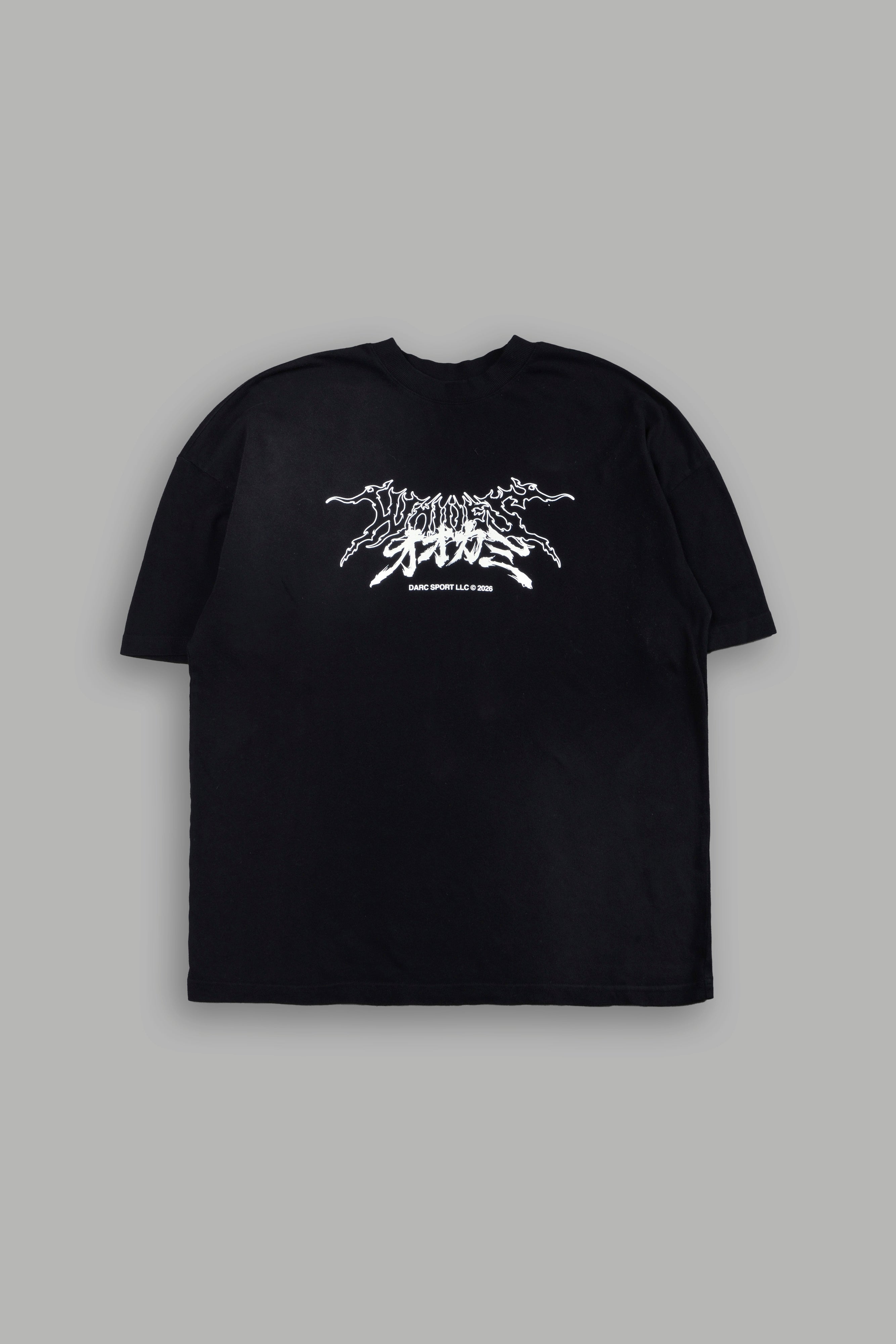 Samurai And The Wolf Premium Oversized Tee in Black — imagem 2