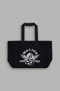 Shielded Heart Canvas Tote Bag in Black — imagem 1
