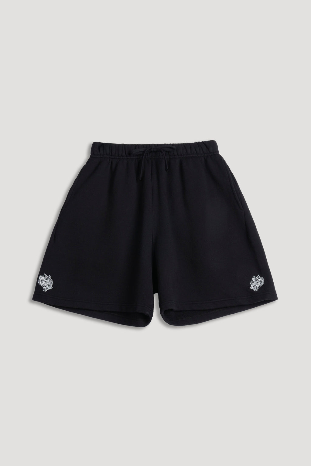 Dual Oversized Post Lounge Sweat Shorts in Black — imagem 8