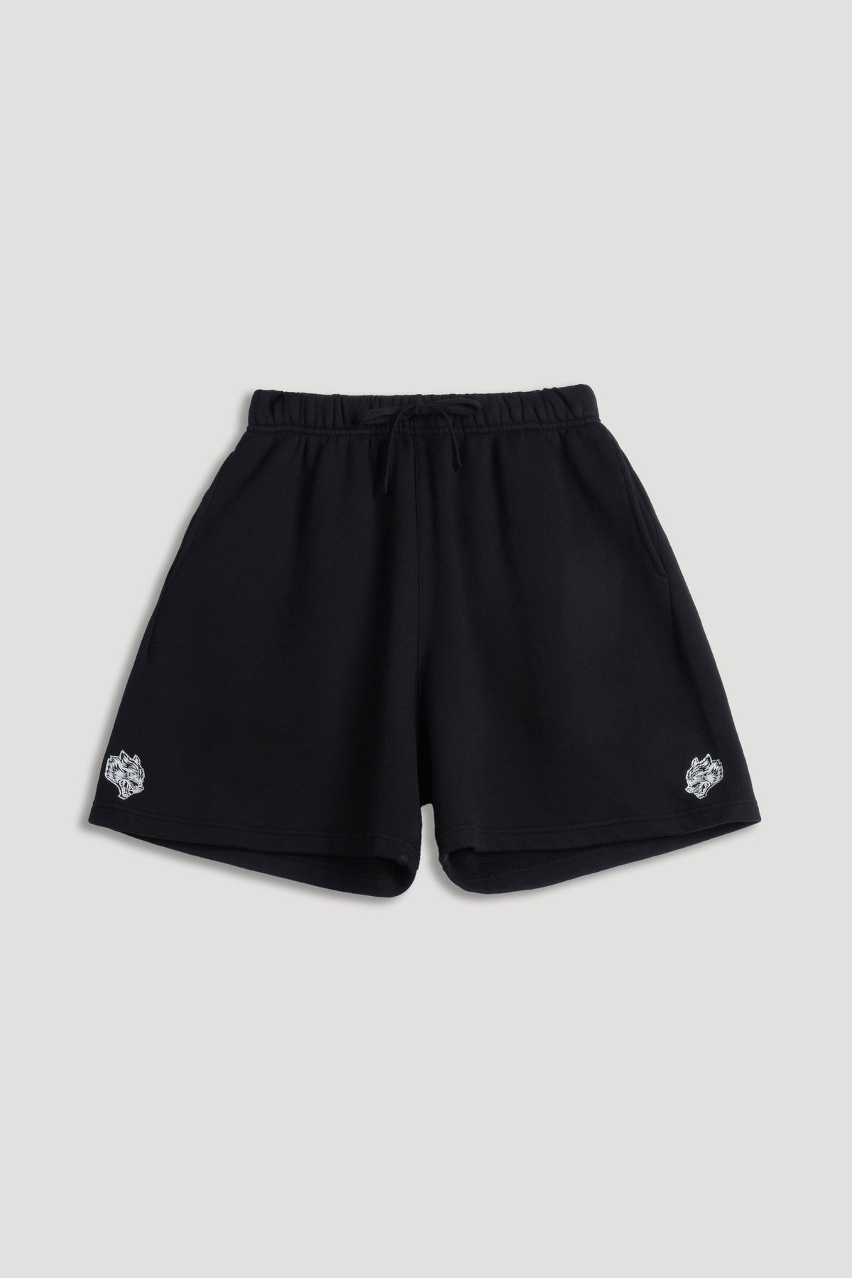Dual Oversized Post Lounge Sweat Shorts in Black — imagem 8