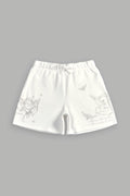 Fallen Cherub Oversized Post Lounge Sweat Shorts in Cream — imagem 1