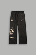 Mickey Mouse Pyramid Bigelow Sweat Pants in Darc Brown Leopard
